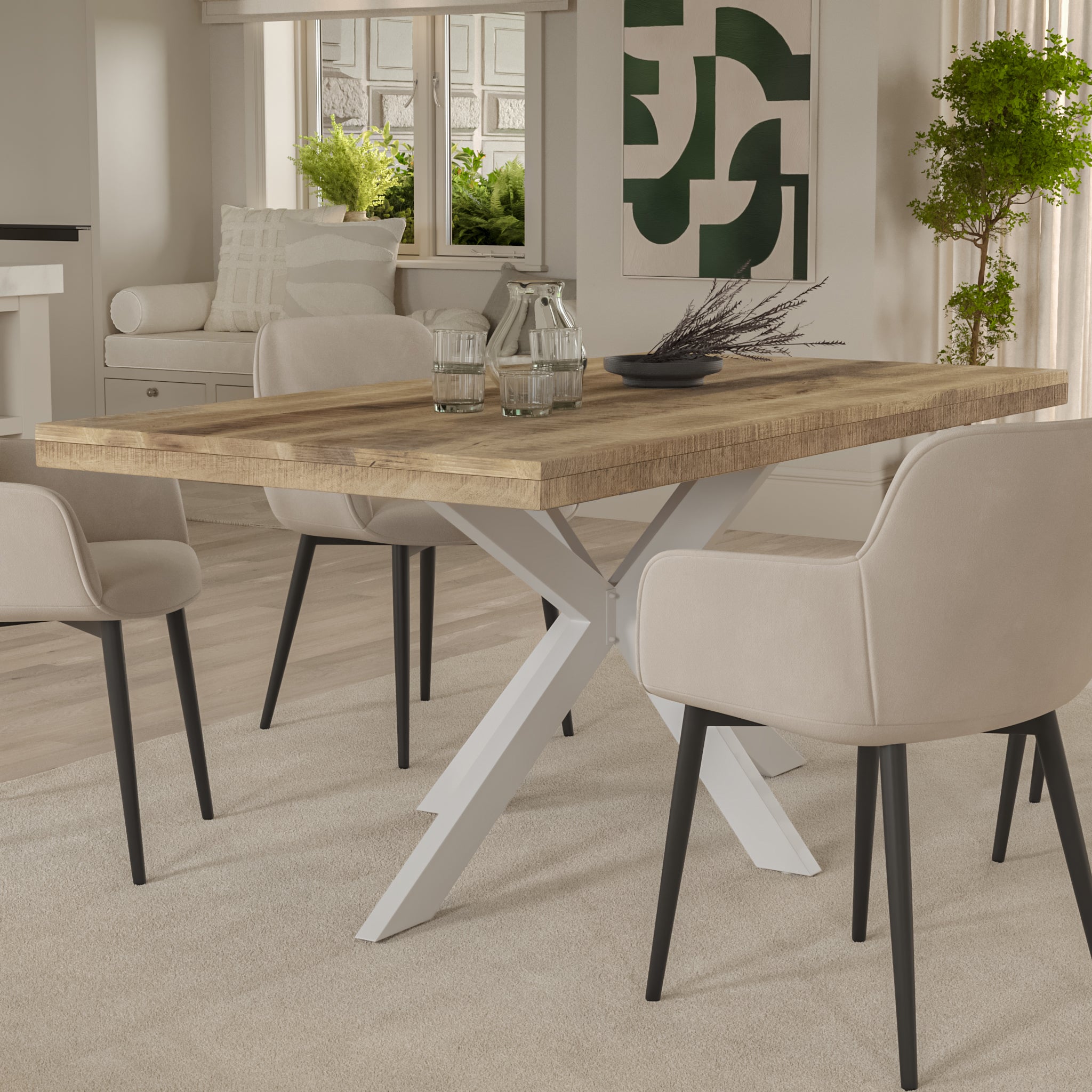 #mangonaturfarben #240x100 #spider-gestellweiß