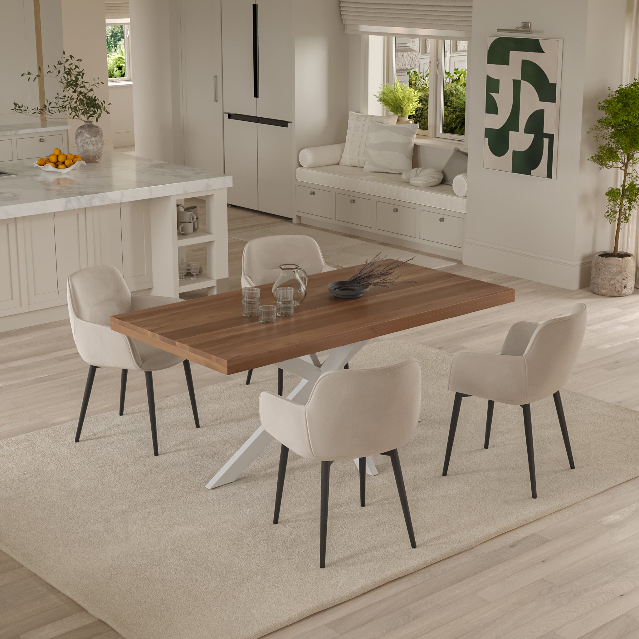 #akazienussbaumfarben #120x80 #spider-gestellweiß