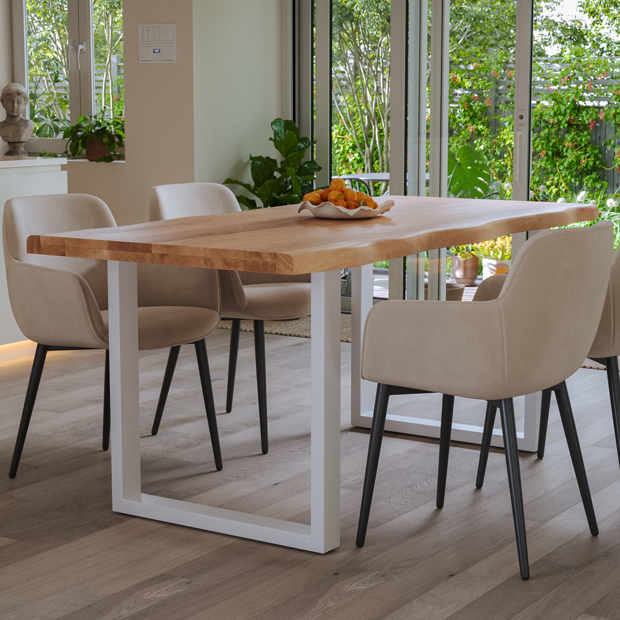 #naturfarben #200x100 #u-gestellweiß