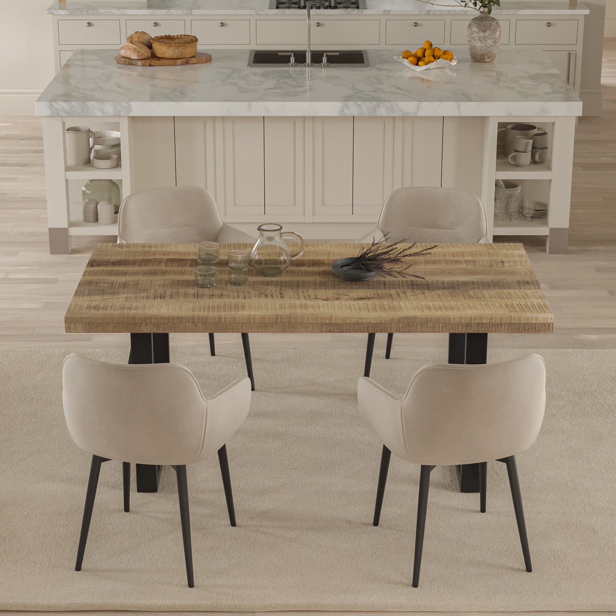#mangonaturfarben #140x80 #u-gestellschwarz
