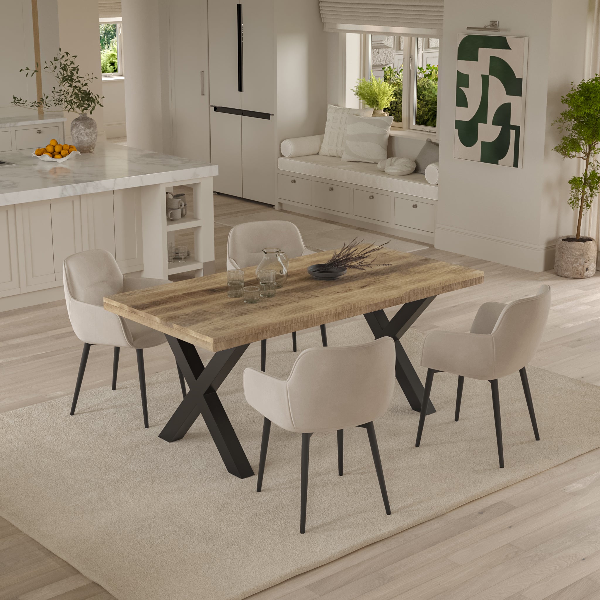 #mangonaturfarben #240x100 #x-gestellschwarz