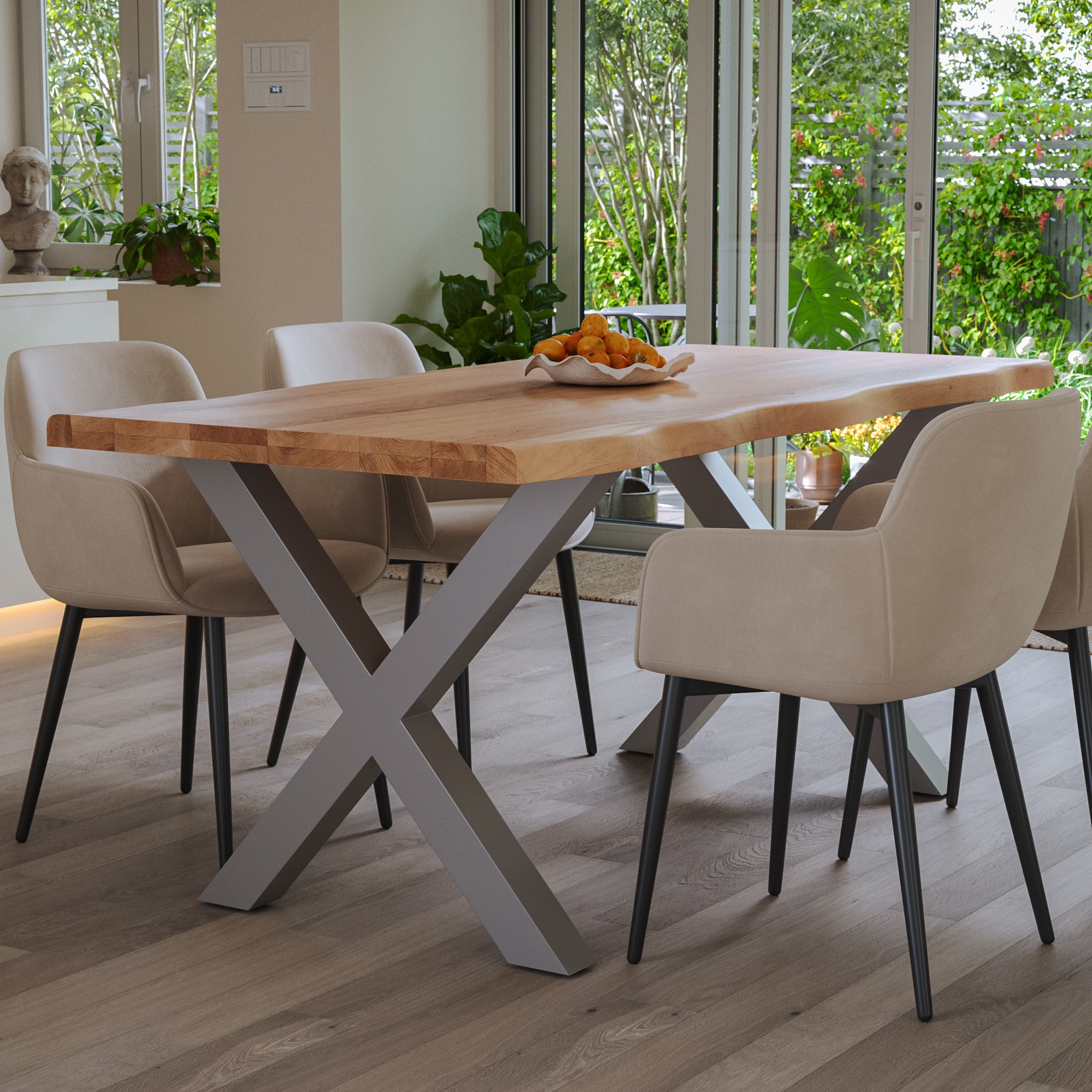 #naturfarben #160x85 #x-gestellsilber