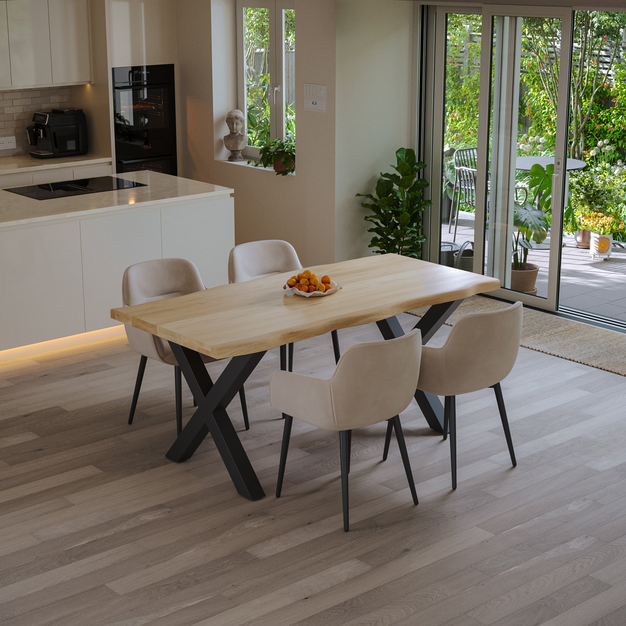 | #Farbe_eichefarben | #Größe_120 cm | #Gestell_X-Gestell Schwarz