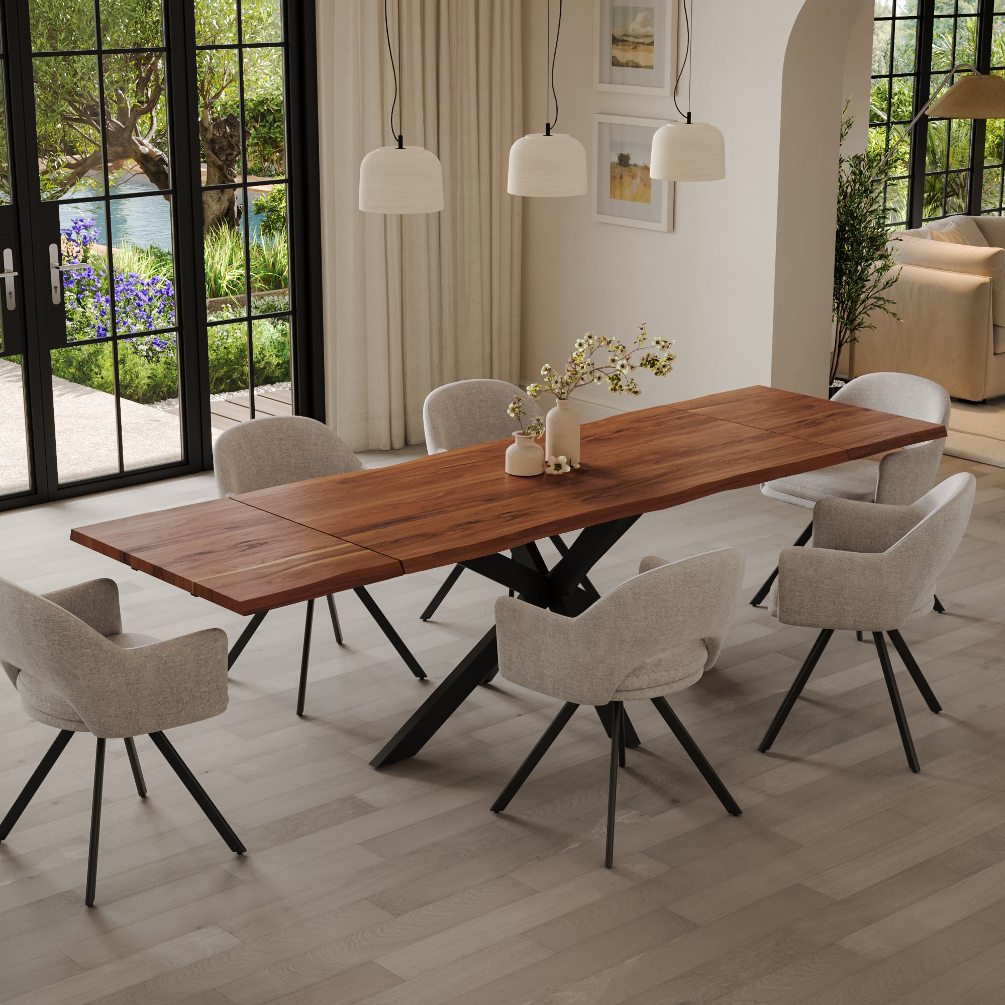 | #Farbe_nougatfarben | #Größe_140(220)x90 | #Gestell_Spider-Gestell Schwarz