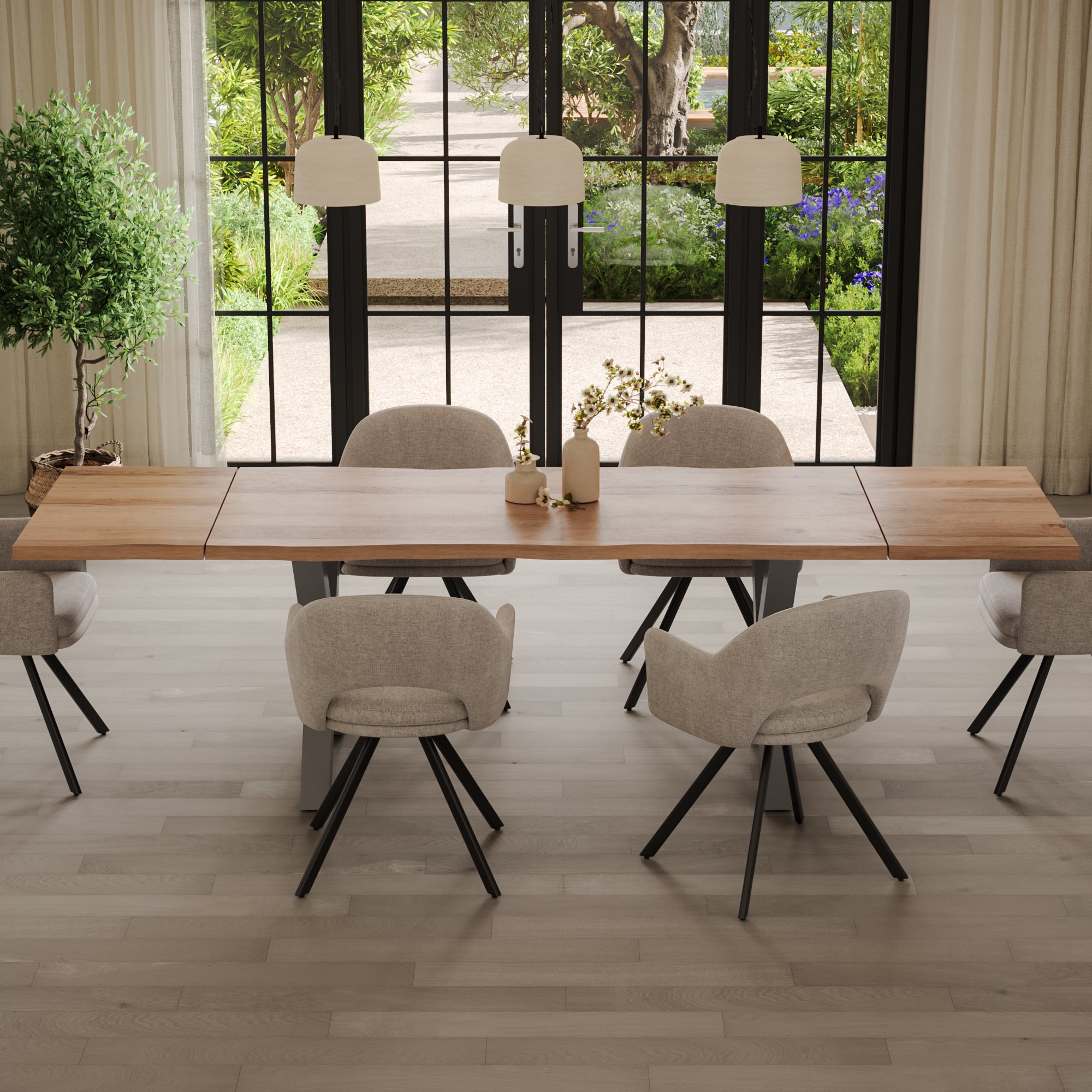 | #Farbe_naturfarben | #Größe_160(260)x90 | #Gestell_X-Gestell Silber