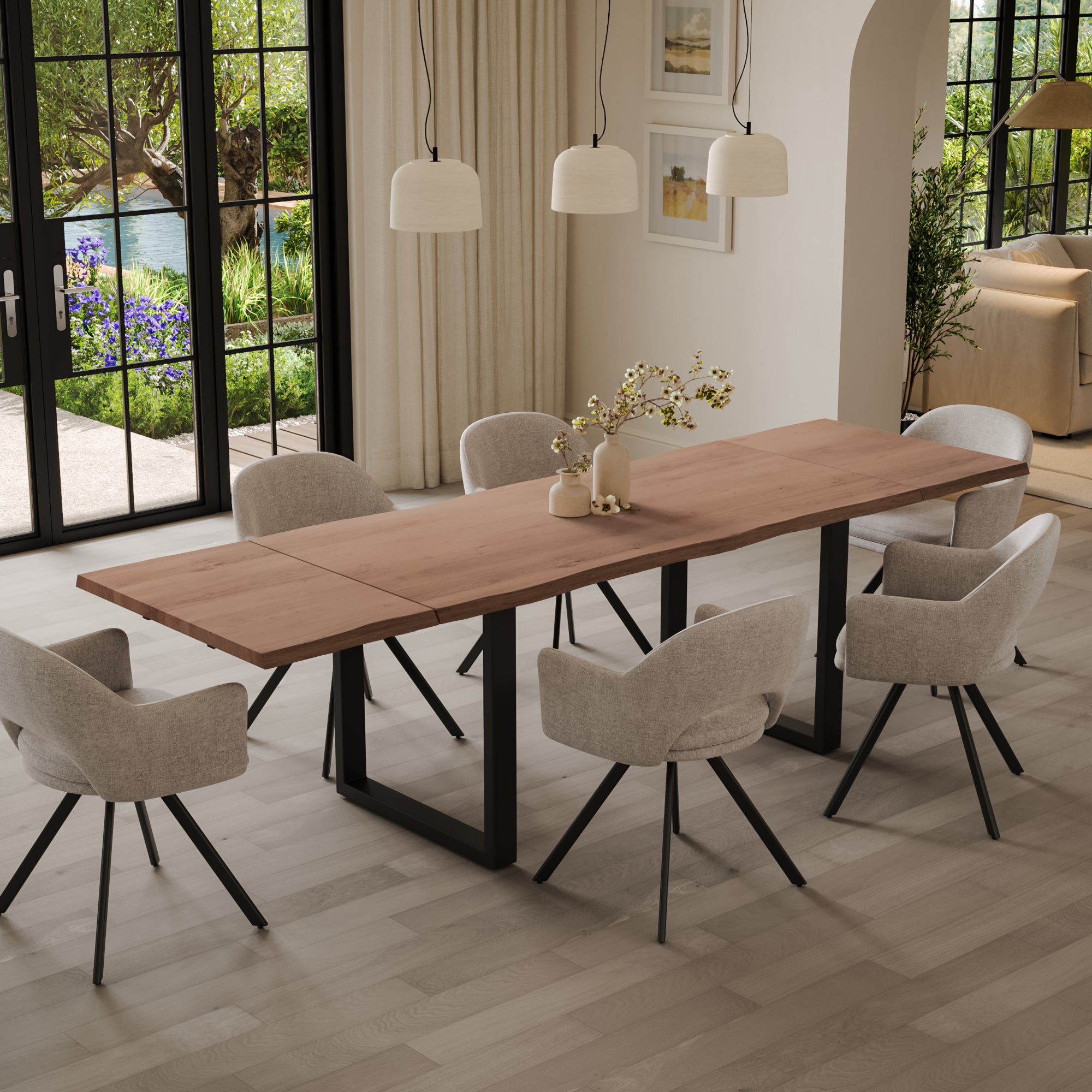 | #Farbe_stonefarben | #Größe_140(220)x90 | #Gestell_U-Gestell Schwarz