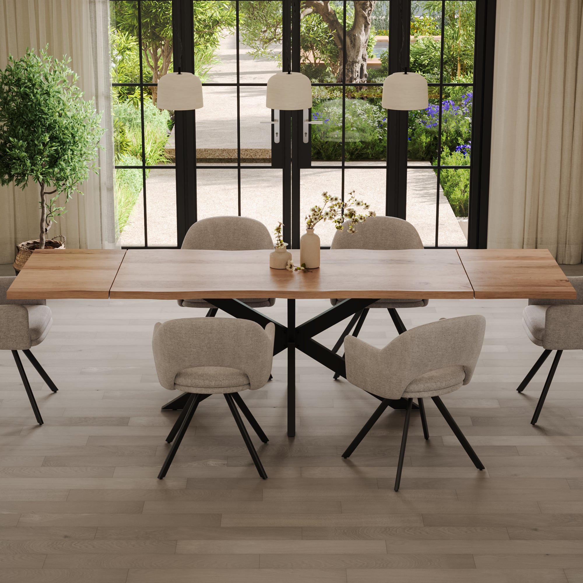 | #Farbe_naturfarben | #Größe_160(260)x90 | #Gestell_Spider-Gestell Schwarz