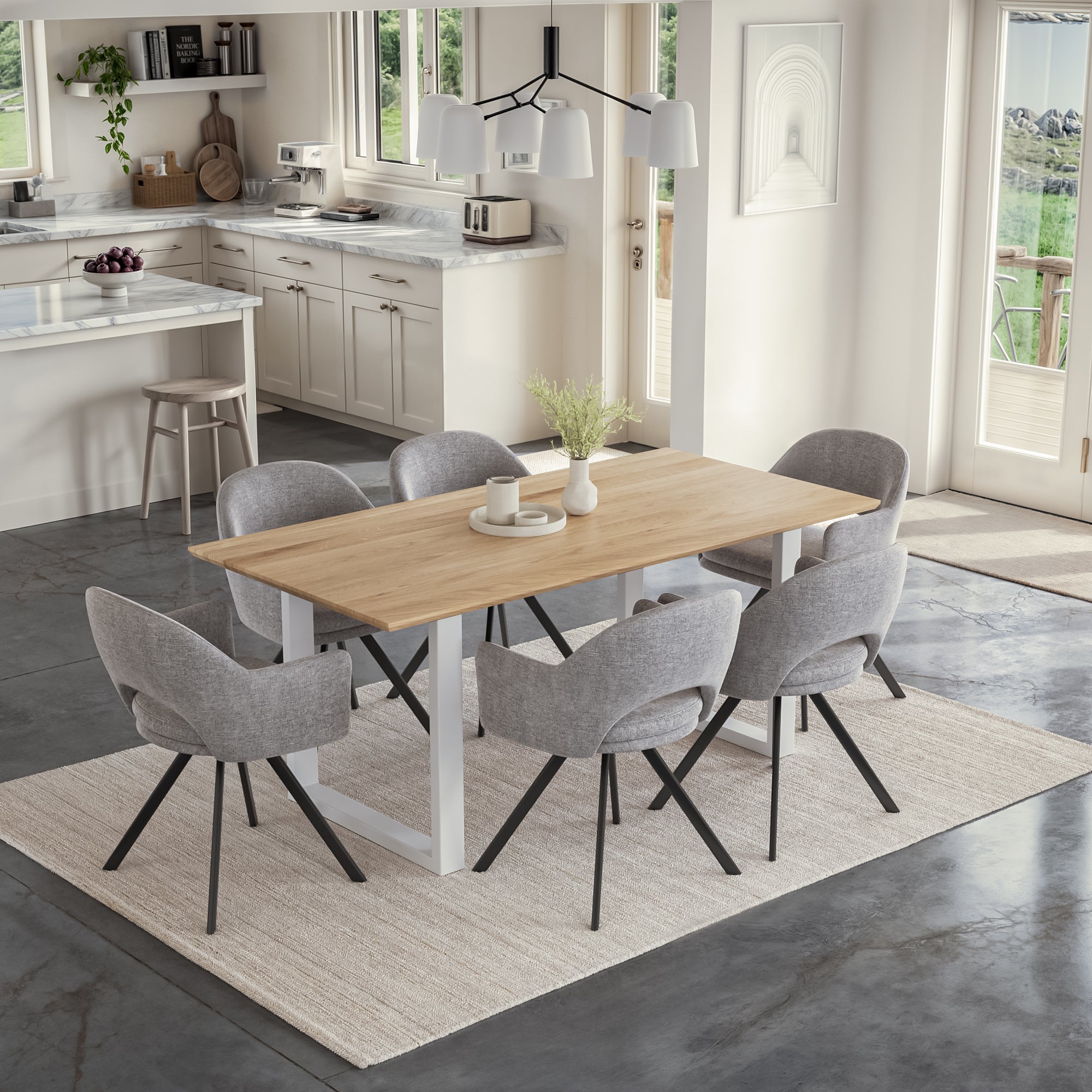 | #Farbe_eichefarben | #Größe_120 cm | #Gestell_U-Gestell Weiß