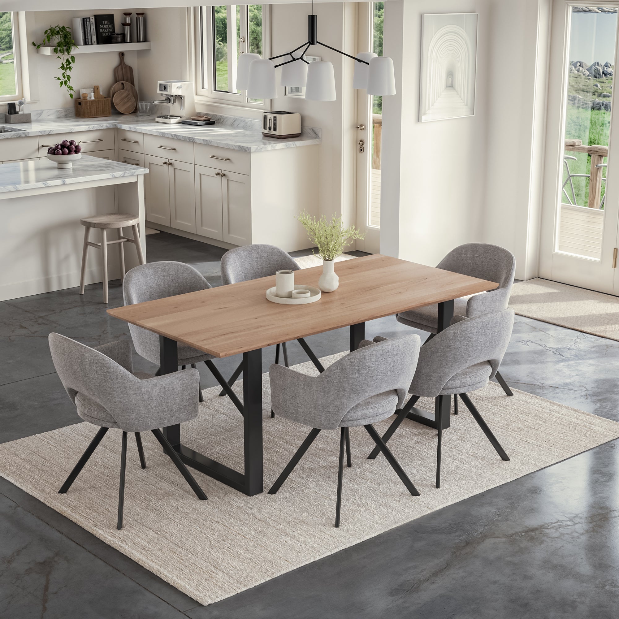 #naturfarben #200x100 #u-gestellschwarz