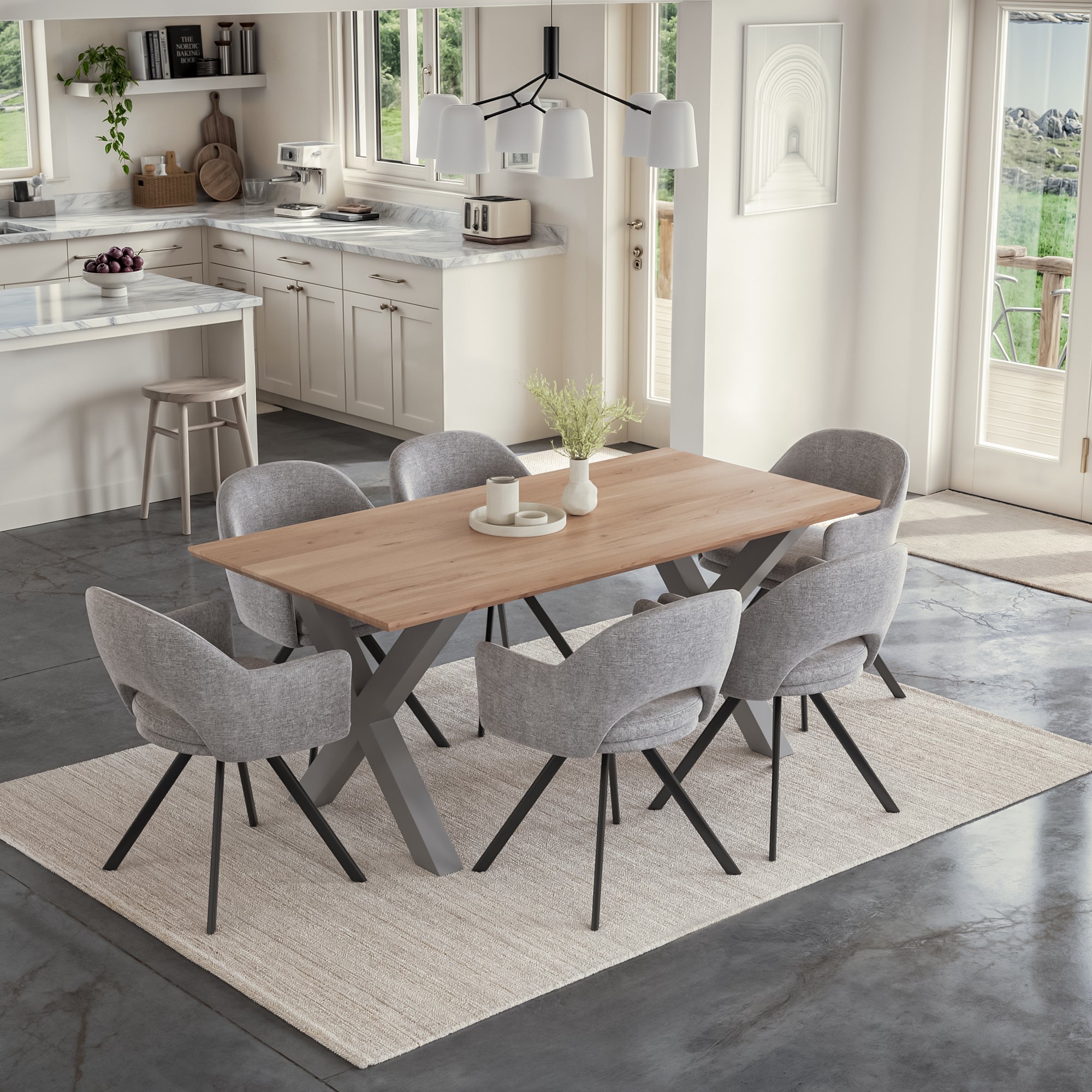 #naturfarben #120x80 #x-gestellsilber