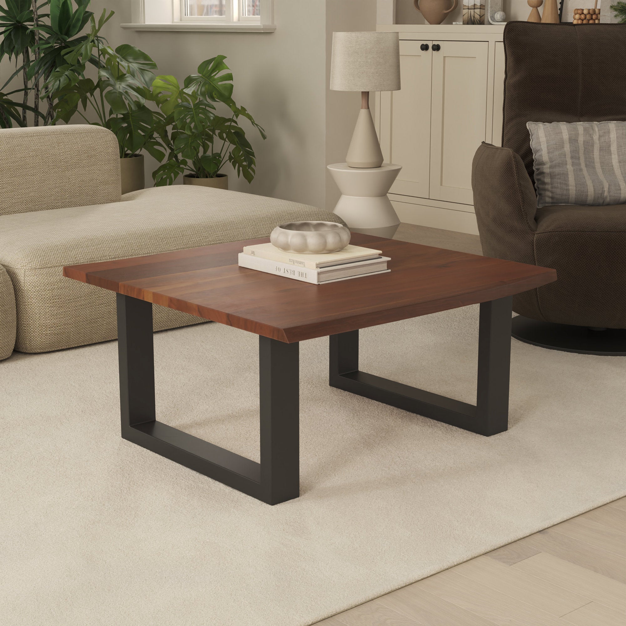 | #Farbe_nussbaumfarben | #Größe_80 cm | #Gestell_U-Gestell Schwarz